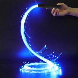 Girando Light Up Fibra Óptica Whip, Acessórios Rave, Bateria Reutilizável para Festival de Música Dançando, 360 Graus, Girando - Image 1
