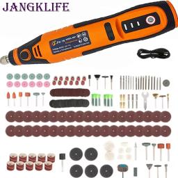 JANGKLIFE-USB Ferramenta rotativa sem fio com acessórios, mini broca, caneta de gravação, elétrica, sem fio, Dremel, DIY Set - Image 1