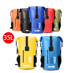 PVC impermeável saco seco para esportes ao ar livre, mochila leve para escalada, natação, canoagem, caiaque, camping, praia, armazenamento flutuante, 35L - Image 1