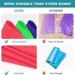 Faixas elásticas de treinamento longo yoga pilates faixa de resistência para corpo inferior físico faixas elásticas de exercício de força em casa - Image 3