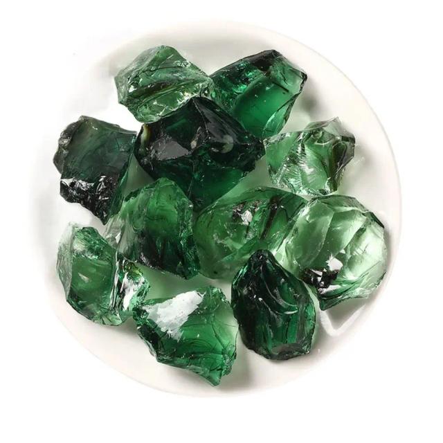 Decoração de Aquário: Ornamento de Pedra de Cristal Vitrificado Azul para Home Decor