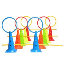 Conjunto de equipamentos de treinamento de velocidade de futebol escada de agilidade 12 cones de futebol 4 obstáculos correndo pára-quedas escada de agilidade - Image 6