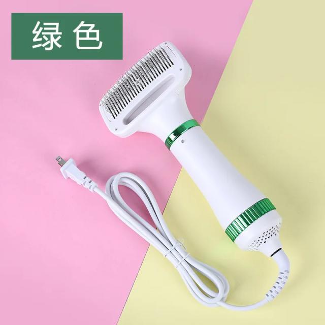 Secador de Cabelo Silencioso 2 em 1 com Escova para Grooming de Gatos e Cães - Velocidade e Temperatura Ajustáveis