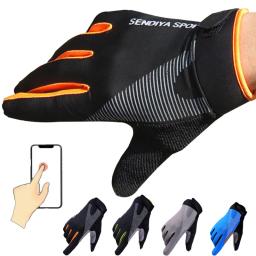 Luvas de ciclismo verão fino equitação macio respirável proteção uv dedo cheio ajustável das mulheres dos homens da motocicleta bicicleta esportes luva - Image 1