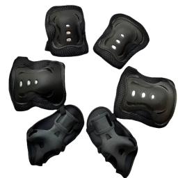 Equipamento de proteção para patins skate, joelheiras, cotoveleiras, guarda de pulso, ciclismo, patinação, bicicleta, scooter, crianças, adultos, 6 peças - Image 2