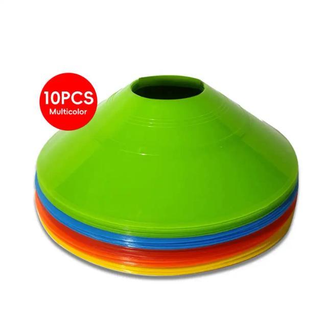 Conjunto de Cones de Treinamento de Futebol para Crianças com 10 Peças, Cones Profissionais para Exercícios de Agilidade e Obstáculos