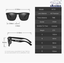 Óculos de sol polarizados Okuma UV400 para homens e mulheres ao ar livre caça, pesca, bicicletas de condução, caixa opcional de óculos de sol - Image 6