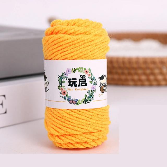 Fio de lã de algodão macio para tricô e crochê, 5 fios, ideal para suéteres e artesanato de bonecas, 10g