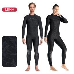 Neoprene manga longa Wetsuit para homens e mulheres, terno de surf, swimwear Kitesurf, traje de mergulho, maiôs caça submarina, Rash Guards, 1.5mm - Image 1