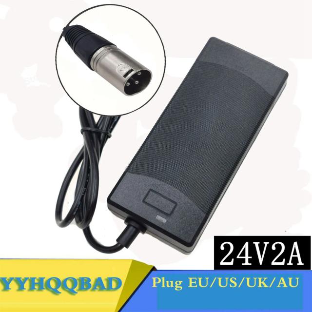Carregador de Bateria Chumbo-Ácido 24V 2A XLR