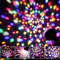 E27 mini bola mágica rotativa luz rgb lâmpada de projeção festa dj bola discoteca luz para festa em casa ktv bar palco iluminação casamento - Image 5