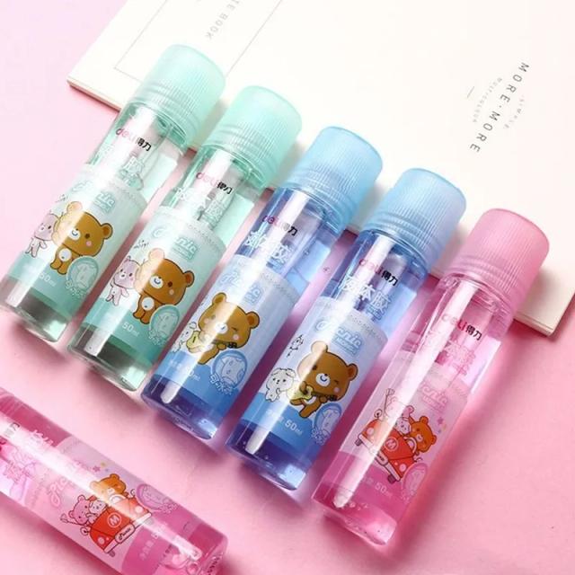 Cola de Água Líquida Deli 50ml - Adesivo Colorido para Artesanato, DIY e Papelaria Infantil