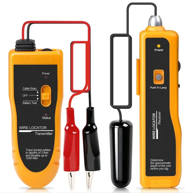 Localizador de Cabos Subterrâneos KOLSOL-F02 com Fone de Ouvido - Testador de Cabos para Dog Fence e Controle de Irrigação, Sem Bateria