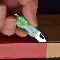 Criativo mini faca dobrável pingente chaveiro padrão bonito repolho canivete de aço inoxidável acessórios para ferramentas portáteis ao ar livre - Image 2