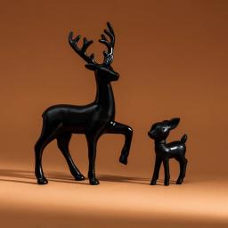 Figurinhas Kawaii Fawn para Decoração de Casa, Mãe e Pai, Fofos e Kawaii, Decoração do Quarto, Crianças e Natal, 2 peças - Image 3