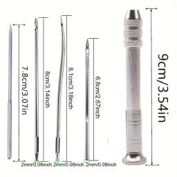 Cone de costura de couro Conjunto com agulhas intercambiáveis, Reparação versátil sapato, Kit DIY Craft, Costura Suprimentos Acessórios, 1pc - Image 4