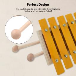 Glockenspiel-Xilofone de madeira com chaves de metal, 13 notas, percussão clássica com 2 marretas, presente para iniciantes e estudantes - Image 5