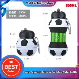 Garrafa de água dobrável, copos de acampamento, caneca, esportes ao ar livre, basquete, futebol, tênis, golfe, escola, garrafa de água portátil à prova de vazamento - Image 5