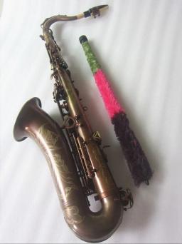 Saxofone tenor clássico com estojo, cobre antigo, simulação B sax plano, instrumento musical profissional, tocar - Image 3