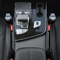 Multifuncional Seat Gap saco de armazenamento para carro, enchimento com suporte de copo, couro PU, carro interior fenda organizadores caixa, 1 Pc, 2Pcs - Image 5