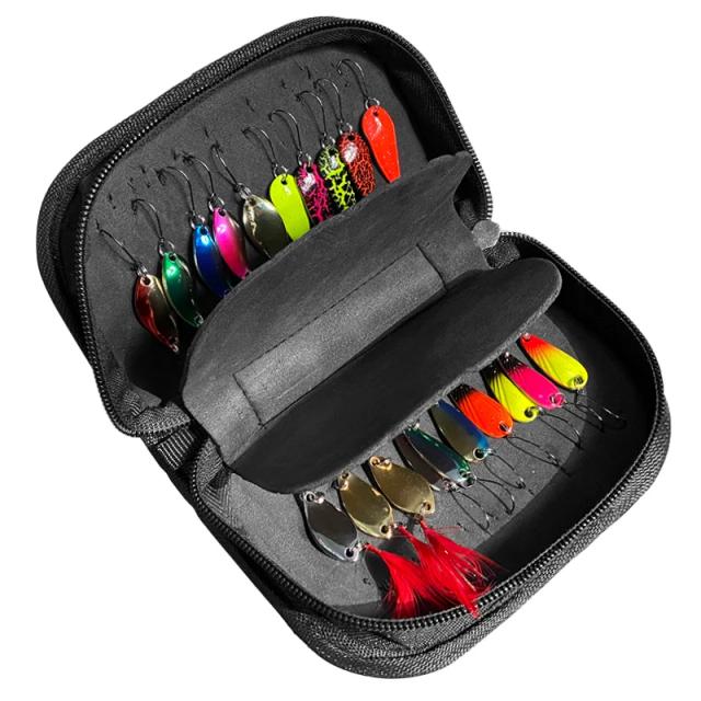 Conjunto de Iscas de Pesca com Colheres e Mochila: Metal, Spinner e Acessórios para Aventura ao Ar Livre, 16 ou 20 Peças