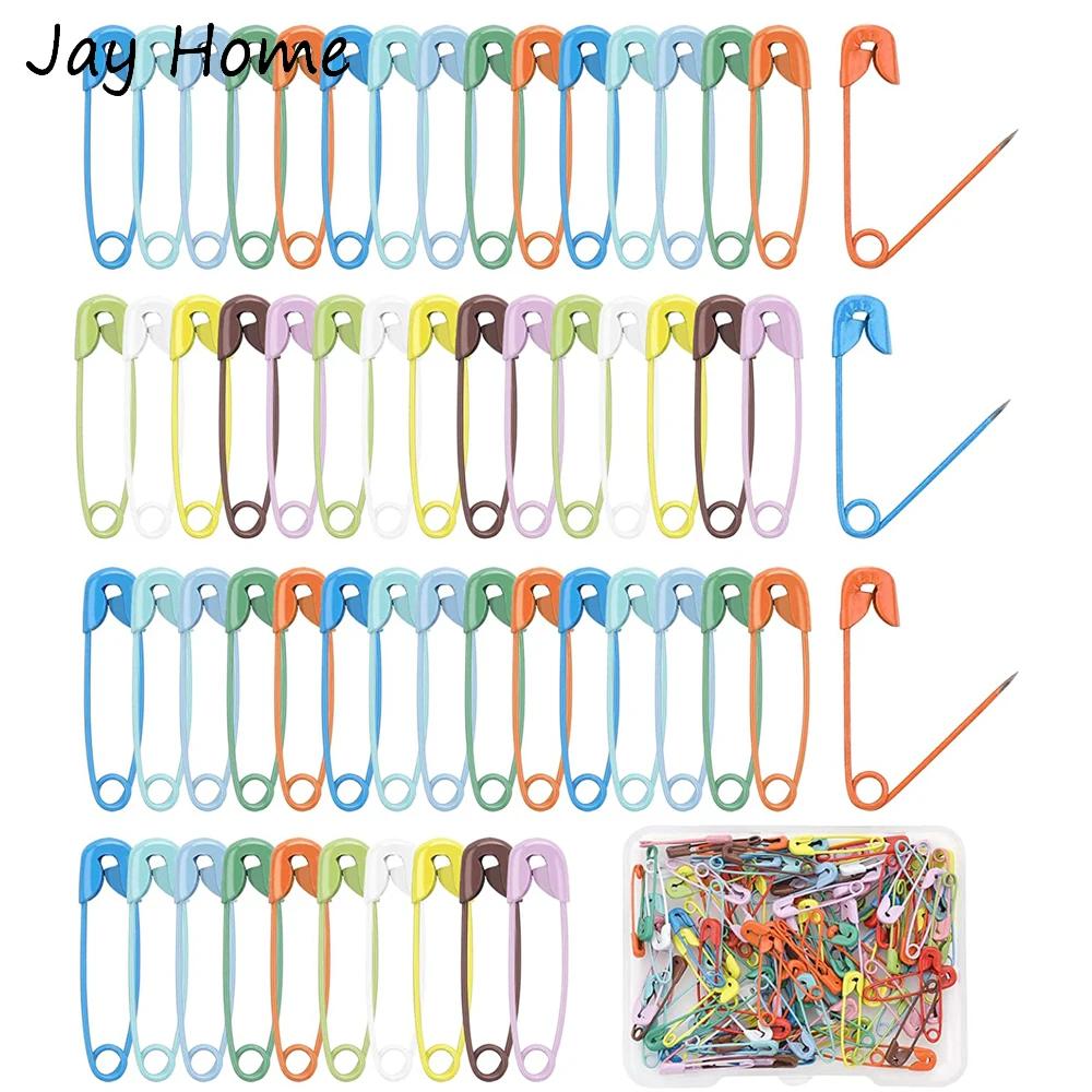 Pinos de segurança de 28mm, alfinetes de segurança de aço inoxidável, alfinetes de costura de metal duráveis em massa com caixa de armazenamento para artesanato, costura, fabricação de jóias - Image 1