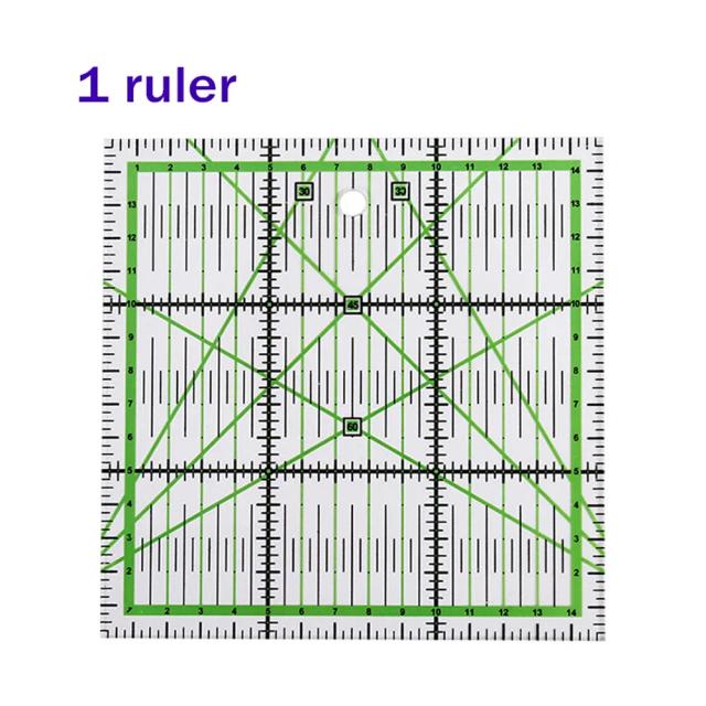 Régua de Costura Transparente para Patchwork, Ferramentas de Medição e Corte de Tecido - Acessório DIY de 15 cm