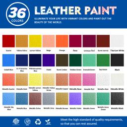 Memory Acrylic Leather Paint Set, Tinta de couro para sapatos, Acessórios de couro, Premium Shoe Paint Kit para tênis, 36 cores - Image 3