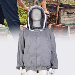 Jaqueta de apicultor com véu de esgrima respirável com chapéu equipar terno jaqueta de apicultor jaquetas de trabalho de campo com bolsos úteis - Image 3