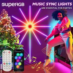 Fogos de artifício ao ar livre LED Strip Light, Neon RGB String Light, festão, guirlanda, DIY USB Fairy Lights, jardim, decoração de festa de Natal - Image 1