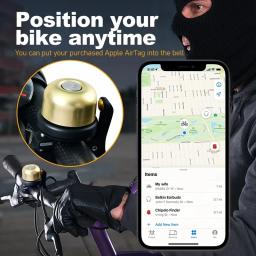Campainha de Bicicleta Anti-Perdida Oculta, Fixador Anti-Roubo, Rastreamento Apple, Posicionamento, Proteção Anti-Perdida - Image 3