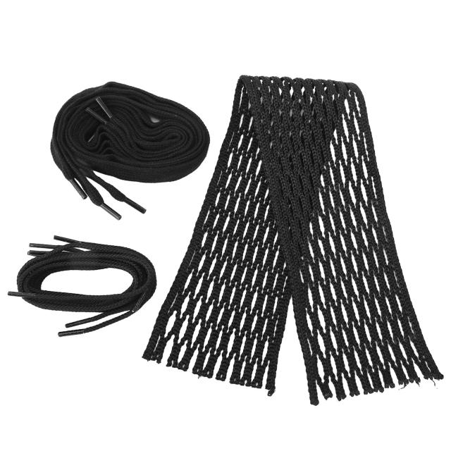 Peça de Redes para Lacrosse em Nylon Preto, Alta Durabilidade e Resistente ao Desgaste