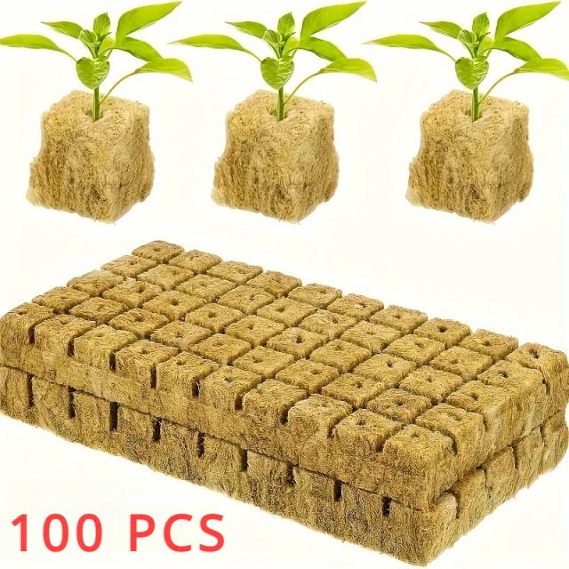 EcoGrow Cubos Hidropônicos 100pcs Rockwool