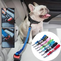 Cão de estimação gato cinto de segurança do carro acessórios do cão arnês ajustável leash pequeno médio viagem clipe coleira de cachorro suprimentos para animais estimação - Image 1
