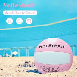 Bola de jogo de treinamento profissional de vôlei tamanho 5, bola para jovens iniciantes, bola de prática interna, vôlei de praia ao ar livre - Image 2