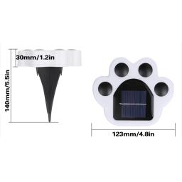 Diodo emissor de luz solar jardim ao ar livre à prova dwaterproof água decoração do jardim cão gato animal pata imprimir luzes caminho gramado lâmpada caminhos da corda luz - Image 6