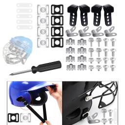 Parafuso arruelas porcas para beisebol e softball, hóquei capacete Repair Kit, 61 pcs - Image 1