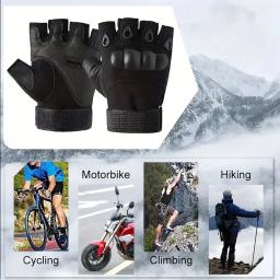 Luvas de meio dedo táticas ao ar livre para homens, equipamento protetor, paintball, airsoft, tiro, combate, antiderrapante, bicicleta, acampamento, caça - Image 5