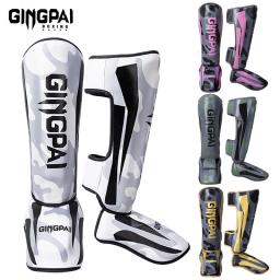 Caneleiras de boxe mma para crianças/jovens/adultos, equipamento de suporte para tornozelo, protetores de karatê, sanda muay thai leggings - Image 1