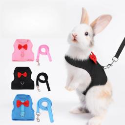 Arnês de malha macia para pequenos animais de estimação, Colete acolchoado confortável para coelhinhos cobaias esquilos e outros animais pequenos, sem puxar - Image 1