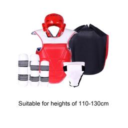 Equipamento protetor para treinamento em artes marciais, Taekwondo masculino, equipamento versátil, vermelho - Image 6