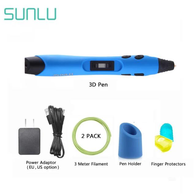 Caneta Impressora 3D Sunlu SL-300 - Novo Presente DIY com Frete Grátis para Reino Unido, UE e EUA, 8 Níveis de Velocidade Digital para Desenhos e Projetos Criativos