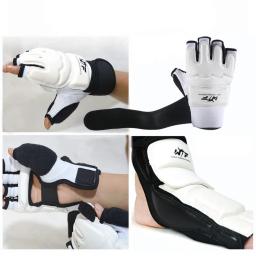 Luvas de couro para crianças, Meias de artes marciais, equipamento de artes marciais, boxe karatê, moda infantil, 1 conjunto - Image 4