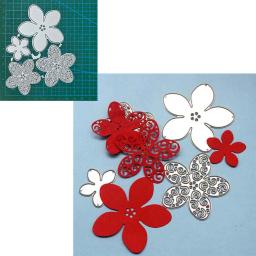 Flor Metal Corte morre Molde, Scrapbooking Decoração, Artesanato De Cartões De Papel, Lâmina De Molde De Faca, Soco Modelo, Estênceis De Relevo - Image 4