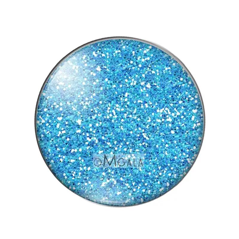 Gliter colorido blingbling padrões 10 peças 12mm/18mm/20mm/25mm foto redonda cabochão de vidro demonstração parte traseira plana fazendo descobertas zb0855 - Image 1