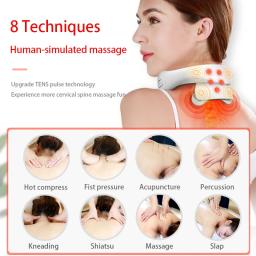 Instrumento Portátil Inteligente De Massagem De Pescoço, Ombro, Vértebra Cervical, Vibrador De Cuidados De Saúde, Compressa De Aquecimento - Image 3