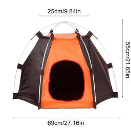 Tendas dobráveis do poliéster para cães Barraca de acampamento ao ar livre Suprimentos portáteis Barraca de suporte impermeável - Image 6