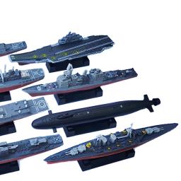 Navio de guerra modelo brinquedo para adultos e crianças, 4D montado navio modelo, aviões coleção brinquedos, playset, presentes de aniversário, 8 pcs - Image 5