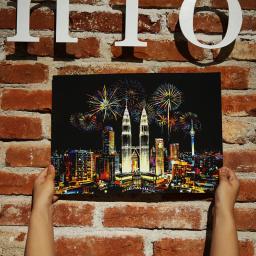 40.5*28.5cm Magia Scratch Arte Artesanato Mundo Paisagem Raspagem Pinturas Papel Adulto crianças brinquedos Criativos DIY Presentes - Image 1