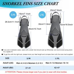 Silicone Scuba Diving Shoes, Snorkel Fins, Fivelas Ajustáveis, Nadadeiras De Natação, Silicone Curto, Salto Aberto, Tamanho De Viagem, Homens e Mulheres Adultos - Image 6